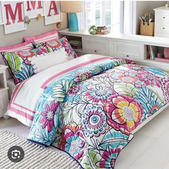 PB Teen Floral Multicolor Bedding Set - Picture 8 of 9